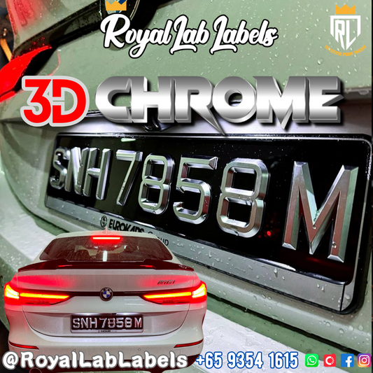 3D Popout [CHROME] Carplate